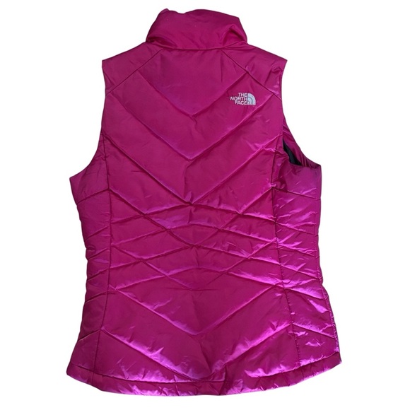 THE NORTH FACE 550 GOOSE DOWN PUFFER FUCHSIA VEST Women Size Small Pink - Picture 2 of 7
